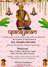 unique upnayan sanskar invitation card