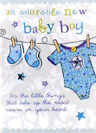 New Baby Boy Greeting Card Cards
