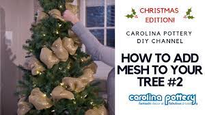 decorating your tree with deco mesh 2