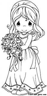 Will your children choose to give her a white dress or will they go for something less traditional? Printable Beautiful Girl In Wedding Dress Coloring Page Free Kids Coloring Pages Printable
