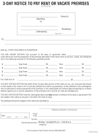 Printable Sample 3 Day Eviction Notice Form In 2019 Real