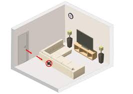 should couch placed against wall or