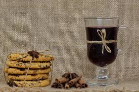 Remove the cookies from the baking sheets with a spatula while still warm. Tasty Christmas Cookies Hot Mulled Wine And Decorations With Bu Stock Photo Image Of Holiday Beverage 133292842
