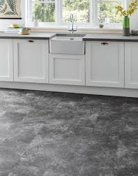 dark grey slate stickdown lvt flooring