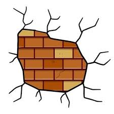 Damaged Brick Wall Broken Plaster With