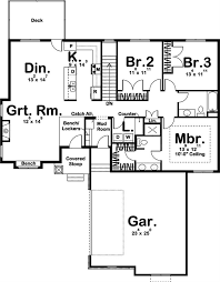 Traditional House Plan 3 Bedrms 2