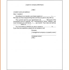 Lease Extension Letter To Landlord Sample New Lease Renewal Letter