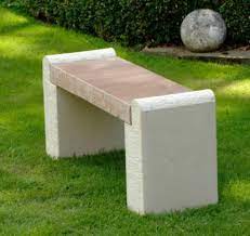 Natural Stone Garden Bench In Cream And