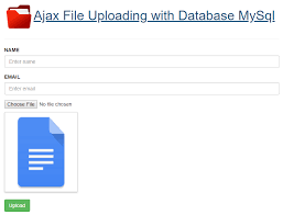 ajax image and file upload in php with