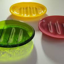 Fused Glass Oval Soap Dishnew Colors