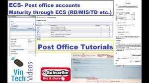 ecs in post offices posb accounts