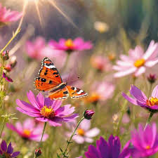 sunshine flowers erflies playground
