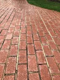 Brick Patio That Needs Mortar Repair