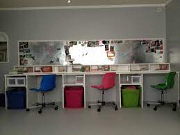 Offering a ton of space for drawings, papers and anything else your child may need to store, this beautiful desk has a cool little groove. Pin By Janet R Jackson On Things We Have Done Homeschool Room Decor Kids Homework Room Study Room Small
