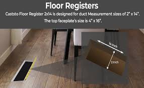 cast aluminum floor register 2 x 14
