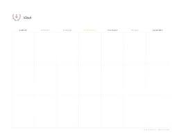 Blank Weekly Menu Template Editable Planner Downloadable Two