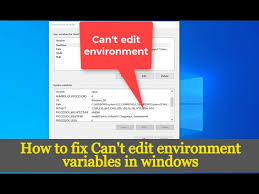edit environment variables in windows