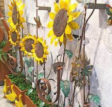 Yellow Sunflower Garden Stakes