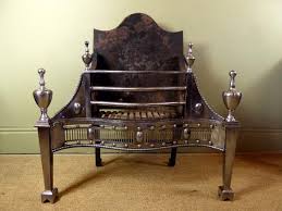 19th C Steel Fire Grate Fireplace