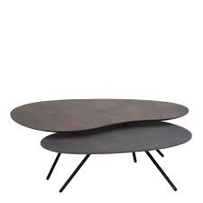 Outdoor round coffee table uk. Cirrus Coffee Table Set Inc 120cm Table Bronze 90cm Table Agate Grey Black Frame Coffee Tables Fishpools