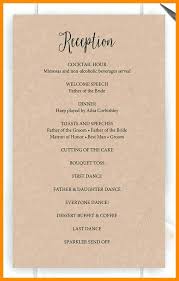Wedding Party Agenda Itinerary Template Free Farewell Programme