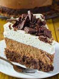 Triple Chocolate Mousse Cake Chocolate Dessert Recipes Omg  gambar png