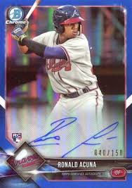2018 topps update bats down or bats up rookie card. Ronald Acuna Rookie Cards Checklist Gallery Prospects Buying Guide