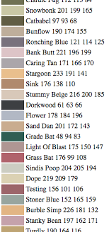 attractive names of paint colors as