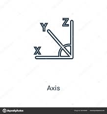 Axis Icon Trendy Design Style Axis Icon Isolated White