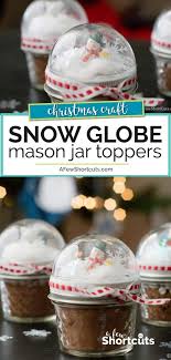 snow globe mason jar toppers a few