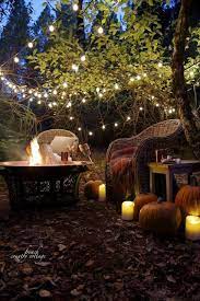 Outdoor Fall Evening With A Firepit