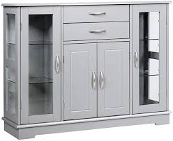 Giantex buffet sideboard, wood storage cabinet, console table with storage shelf, 2 drawers and cabinets, living room kitchen dining room furniture, wood buffet server (aqua) 4.5 out of 5 stars 362 1 offer from $219.99 Amazon Com Giantex Sideboard Buffet Server Storage Cabinet W 2 Drawers 3 Cabinets And Glass Doors For Kitchen Dining Room Furniture Cupboard Console Table Gray Buffets Sideboards