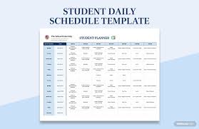 free schedule template word
