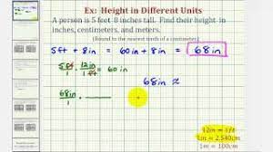ex convert height in feet and inches