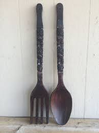 Oversized Wooden Fork And Spoon