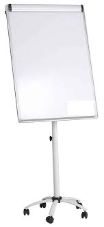 Fos Flip Chart Stand With 5 Wheels Magnetic White Board