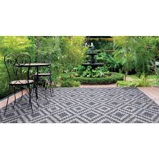 samba square gray 5 ft x 7 ft indoor outdoor patio area rug