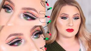christmas lights eye makeup tutorial