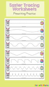 Easter Tracing Worksheets For Preschoolers Preschool