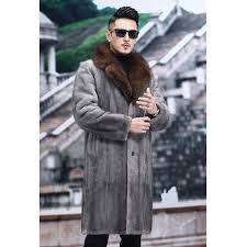 Men S Jacket Faux Fur Coat Long Style