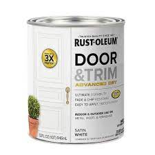 Rust Oleum Stops Rust 1 Qt Satin White Door Paint Case Of 2