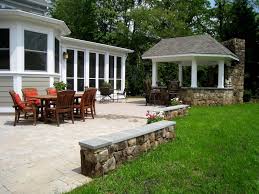 Paver Patio With Outdoor Bar And Grill