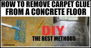 remove carpet glue from concrete flooring