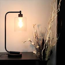 Industrial Iron Lantern Desk Lamp