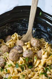 crockpot meatball stroganoff