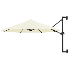 Wall Mounted Parasol With Metal Pole