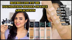maybelline fit me foundation shades