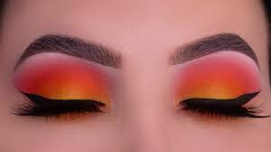 orange yellow fall makeup using
