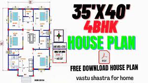 4 Bhk House Plan Ii 35 X 40 House Plan