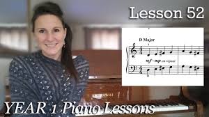 Free Beginner Piano Lesson 52 D Major Pentascale Year 1 4 4